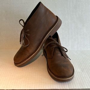 Clarks Brown Leather Desert Boots Size 9.5